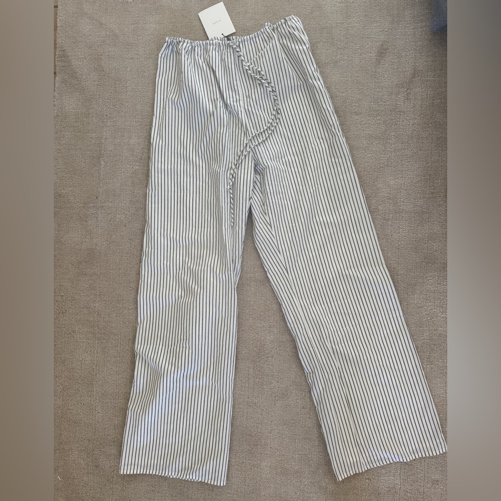 DISSH Black and White Striped Pants